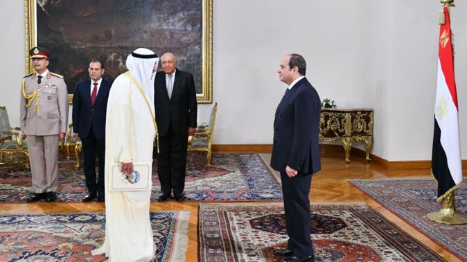 الرئيس عبد الفتاح السيسي يتسلم أوراق اعتماد ثلاثة عشر سفيرًا جديدًا